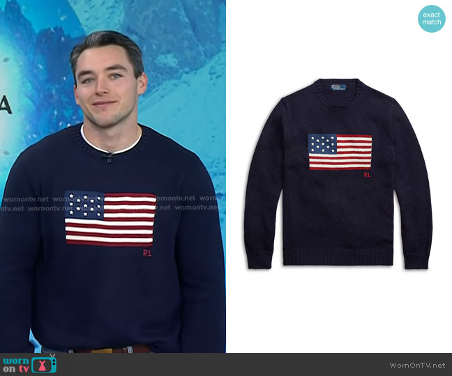 Polo Ralph Lauren Unisex Flag Sweater worn by Milan Cortina on Today