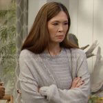Poppy’s grey striped tank top and cardigan on The Bold and the Beautiful