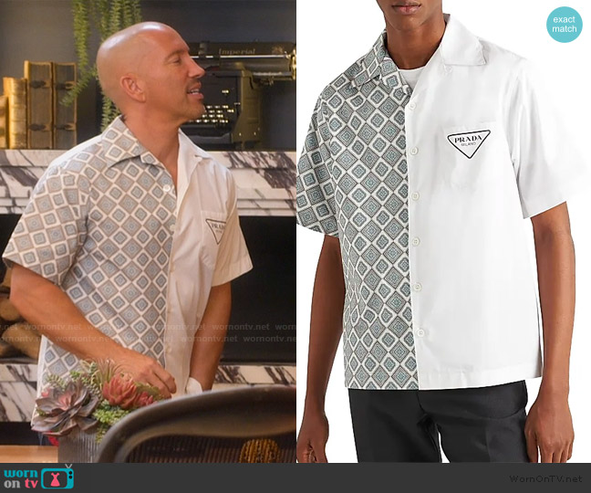 Prada Double Match Cotton Shirt worn by Jason Oppenheim on Selling Sunset