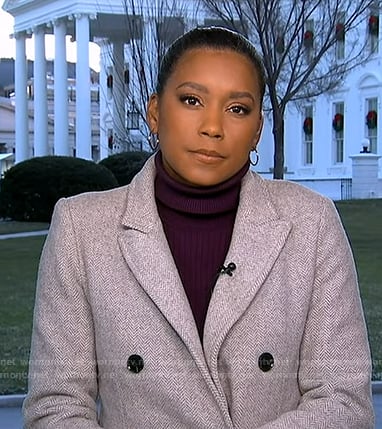 Rachel’s grey herringbone coat on Good Morning America