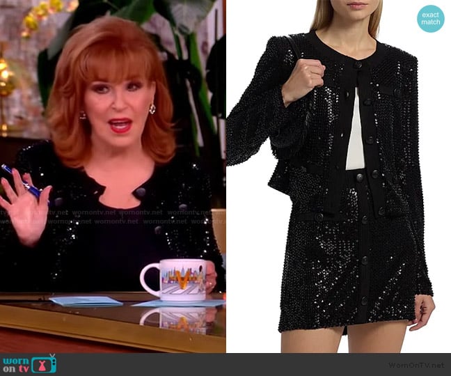 Ramy Brook Anna Beaded Sequin Jacket worn by Joy Behar on The View