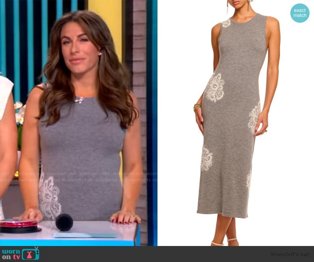 Ramy Brook Luciana Lace Sleeveless Maxi Sweater Dress worn by Alyssa Farah Griffin on The View