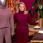 Sara’s maroon knit sweater set on The View
