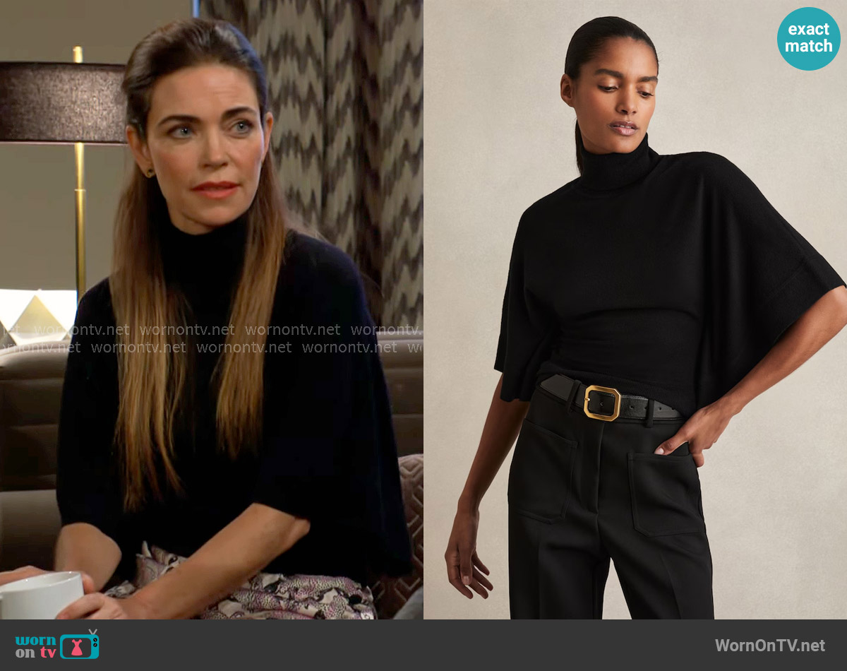Reiss Hadley Sweater worn by Victoria Newman (Amelia Heinle) on The Young and the Restless