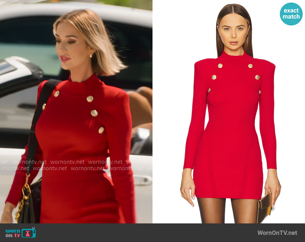 Retrofete Aislinn Dress in Fiery Red worn by Ashtyn Zerboni (Ashtyn Zerboni) on Selling the OC