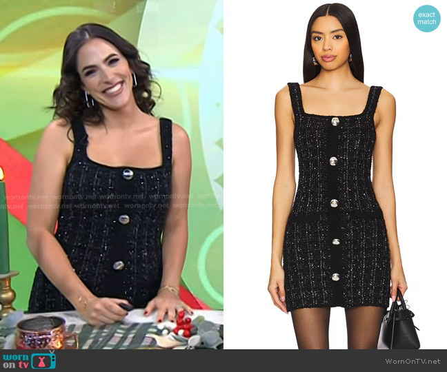 Retrofete Amanda Tweed Dress worn by Janelle Lam on Today