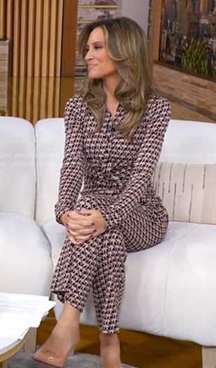 Rhiannon’s pink print jumpsuit on Good Morning America