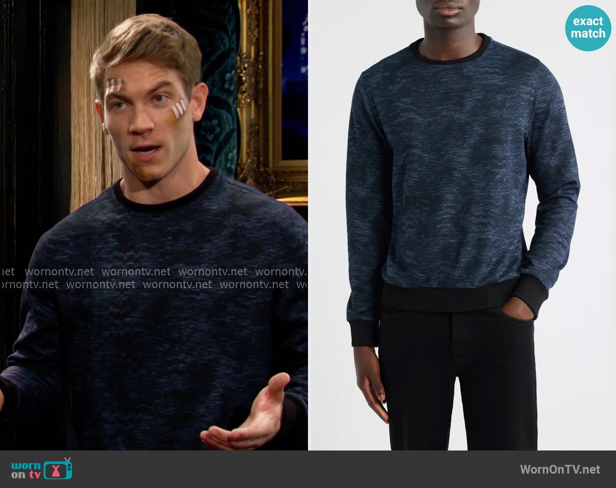 Robert Barakett Ellis Pullover worn by Noah Newman (Lucas Adams) on The Young and the Restless