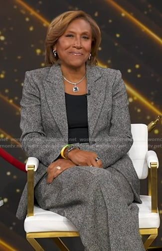Robin’s grey suit on Good Morning America