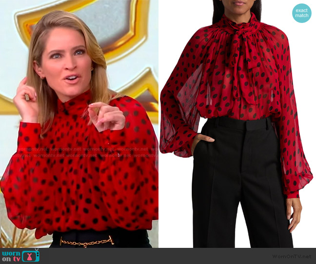Ronny Kobo Zenia Top worn by Sara Haines on The View