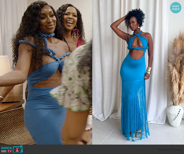 Samaya Maxi Dress by Pink Plastic Samaya Maxi Dress worn by Wendy Osefo on The Real Housewives of Potomac