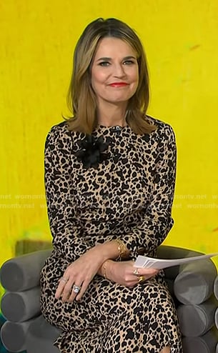 Savannah’s beige spotted dress on Today