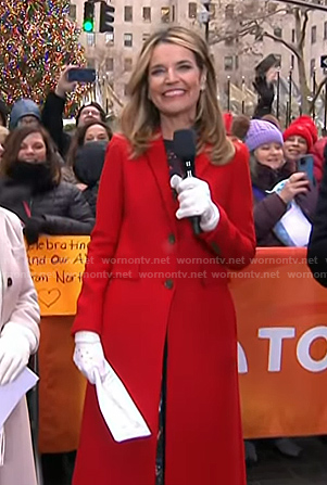 Savannah’s red coat on Today