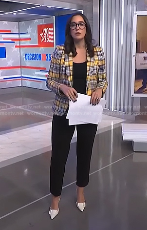 Savannah’s white buckle slingback pumps on NBC News Daily