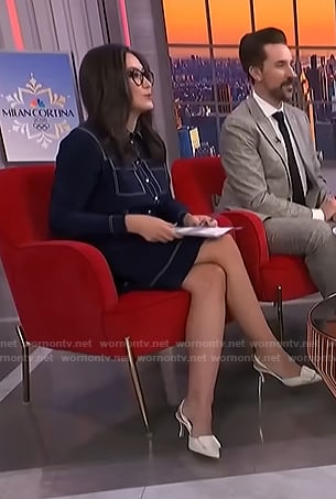 Savannah’s white buckle slingback pumps on NBC News Daily