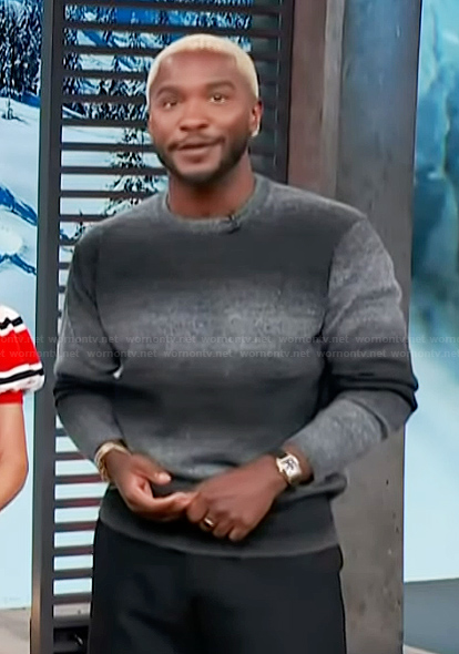 Scott’s gray ombre sweater on Access Hollywood