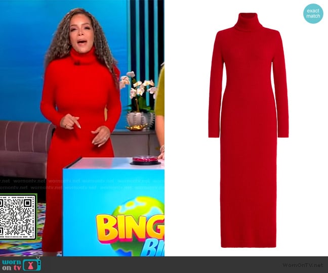 Sergio Hudson Cashmere-Wool Midi Dress worn by Sunny Hostin on The View