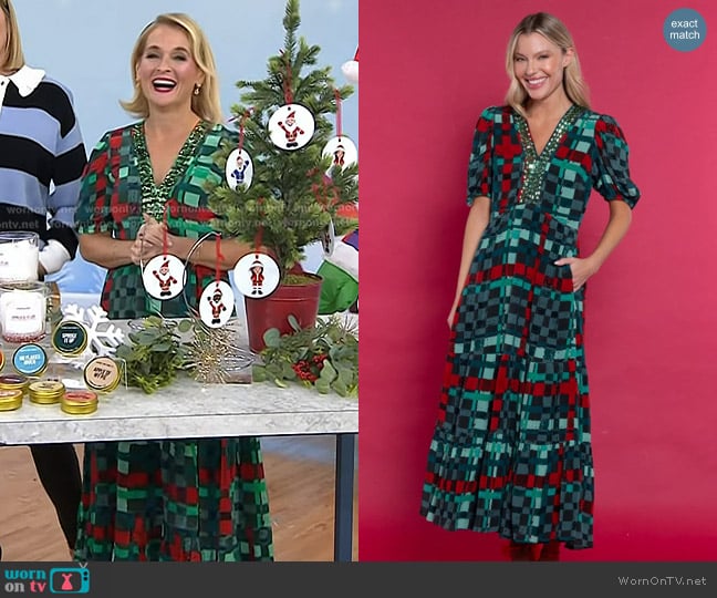 Sheridan French Margot Dress in Holly Tartan worn by Meaghan Murphy on Today