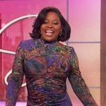 Sherri’s printed mesh dress on Sherri