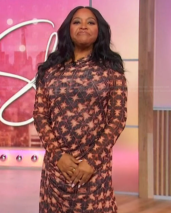 Sherri’s star print mesh dress on Sherri