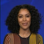 Shirleen’s multicolor stripe knit dress on Good Morning America
