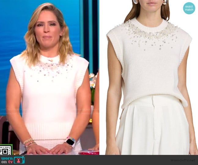 Simkhai Candra Vest worn by Sara Haines on The View