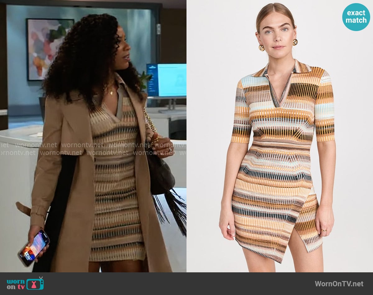 Simkhai Solana Dress in Thorn Space Dye worn by Naomi Hamilton Hawthorne (Arielle Prepetit) on Beyond the Gates