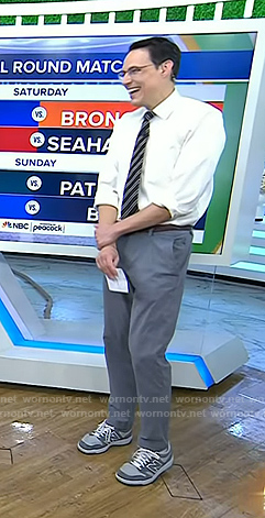Steve Kornacki’s grey sneakers on Today