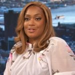 Sunny’s white floral top on The Drew Barrymore Show