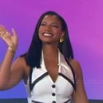 Taylor Rooks’ white contrast vest on The Jennifer Hudson Show