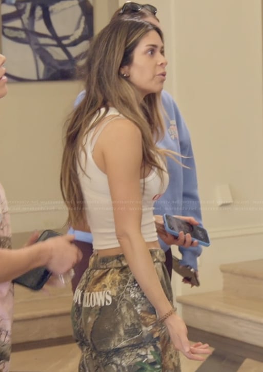 Taylor’s camo pants and hoodie on The Secret Lives of Mormon Wives