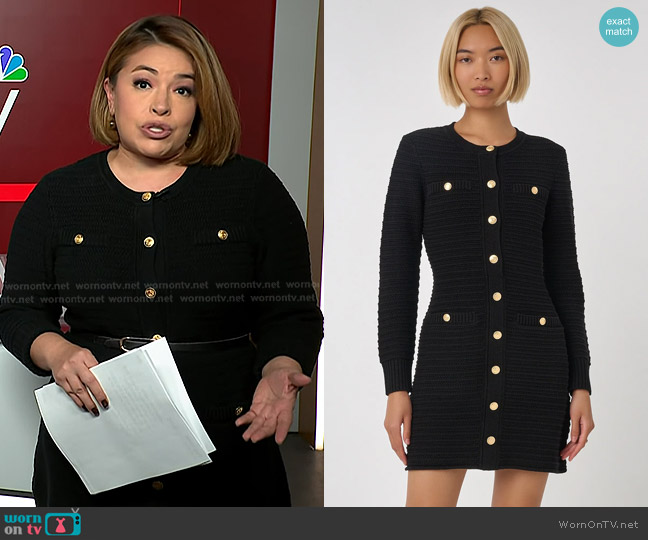 Toccin Darla Textured Knit Mini Dress worn by Gilma Avalos on NBC News Daily