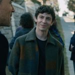 Teddy’s check jacket on Elsbeth