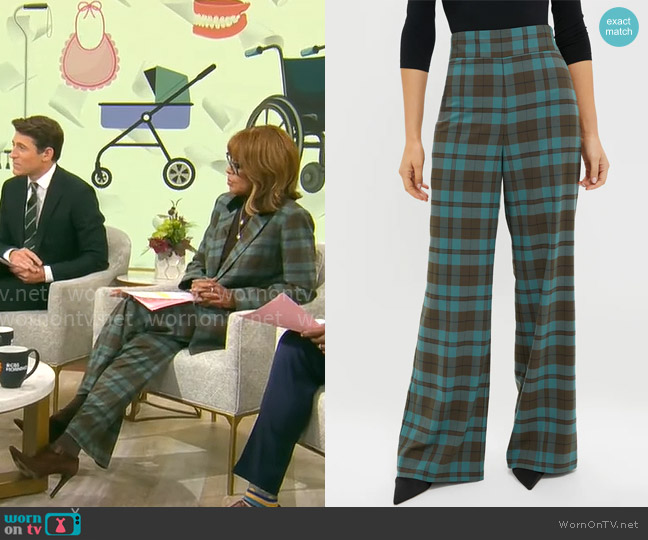 Tuckernuck Isle of Skye Plaid Rowan Pants worn by Gayle King on CBS Mornings