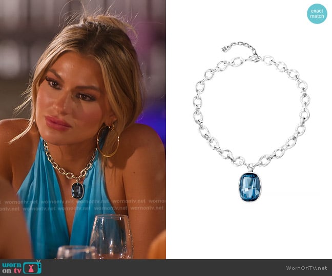 UNOde50 Sterling Silver and Blue Crystal Necklace worn by Fiona Belle (Fiona Belle) on Selling the OC