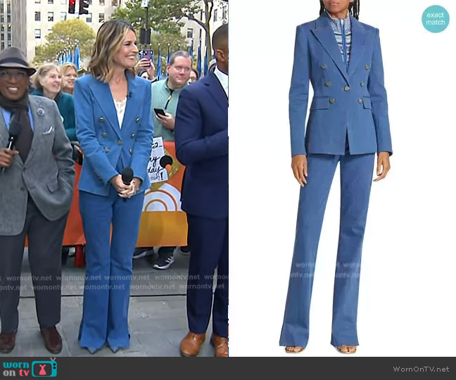 Veronica Beard Naira Denim Dickey Jacket worn by Savannah Guthrie on Today