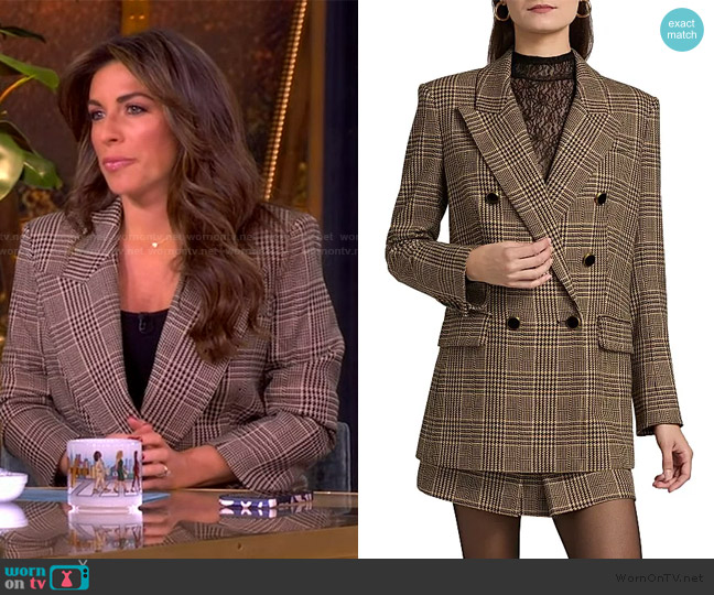 Veronica Beard Rhys Houndstooth Check Dickey Jacket worn by Alyssa Farah Griffin on The View