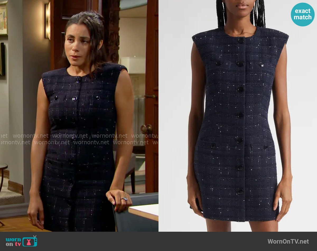 Veronica Beard Tamara Dress worn by Daphne Rose (Murielle Hilaire) on The Bold and the Beautiful
