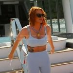 Whitney’s bue sports bra and leggings on The Real Housewives of Salt Lake City