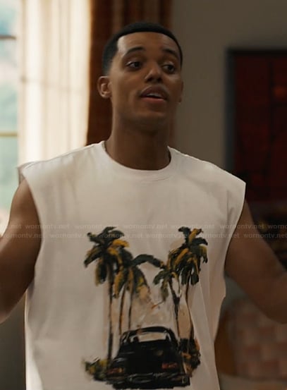 Will’s palm graphic tank on Bel-Air