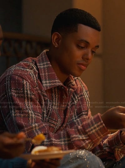 Will’s plaid sequin shirt on Bel-Air