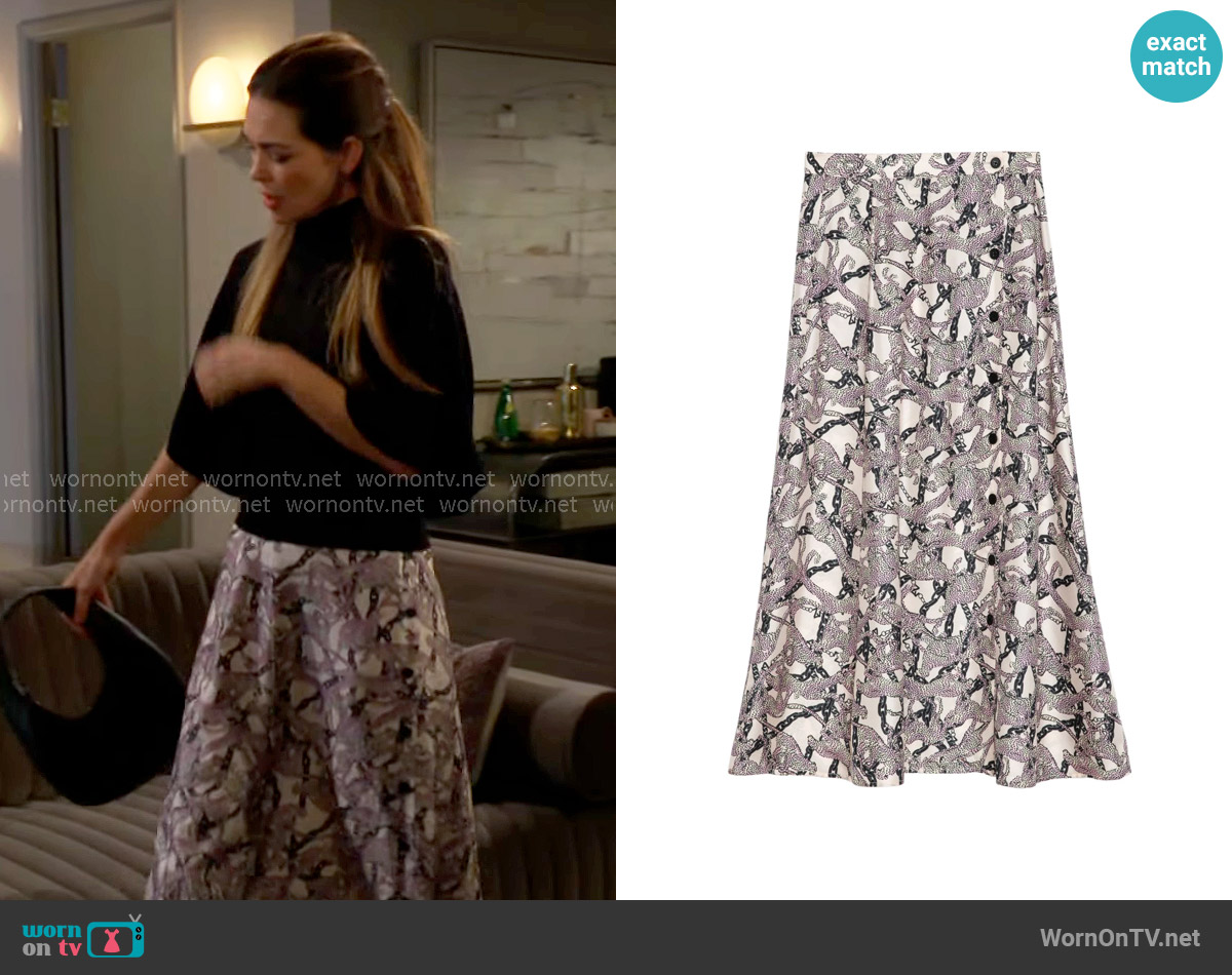Zadig & Voltaire June Skirt worn by Victoria Newman (Amelia Heinle) on The Young and the Restless