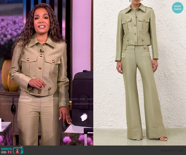 Zimmermann Rebellion Low-Rise Flare Pant worn by Sunny Hostin on The View