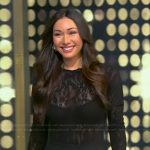 Hannah Kraft’s black lace bodysuit on Tamron Hall Show