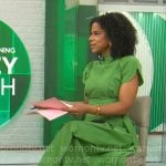 Adriana Diaz’s green midi dress on CBS Mornings