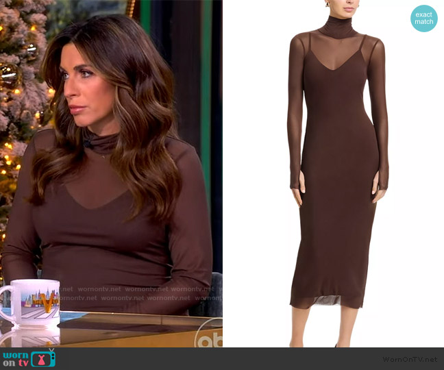 AFRM Shailene Turtle Neck Dress worn by Alyssa Farah Griffin on The View