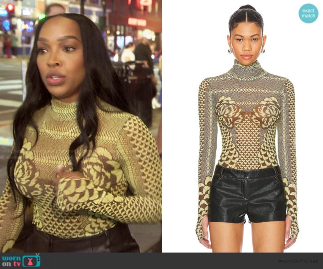 AFRM Zadie Top worn by (Malika Haqq) on The Kardashians