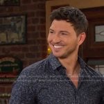 Alex’s navy floral print button down shirt on Days of our Lives