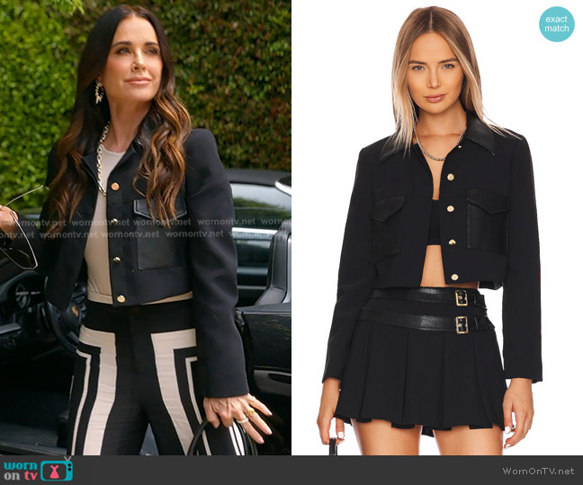 Amanda Uprichard Sanders Jacket worn by Kyle Richards on The Real Housewives of Beverly Hills