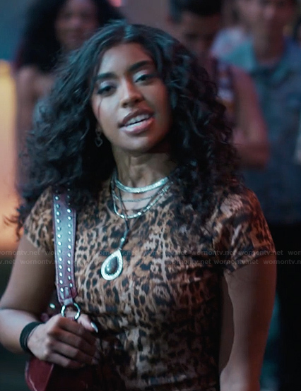 Amira’s leopard print tee on Bel-Air